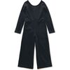 Just for Kicks Velour Jumpsuit, Jet Black - Jumpsuits - 1 - thumbnail
