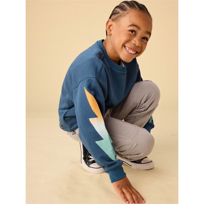 Lightning Kanga Popover, Bedford Blue - Sweatshirts - 4