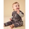 Layered Button-Up Baby Romper, Korean Pottery Dragon - Rompers - 2
