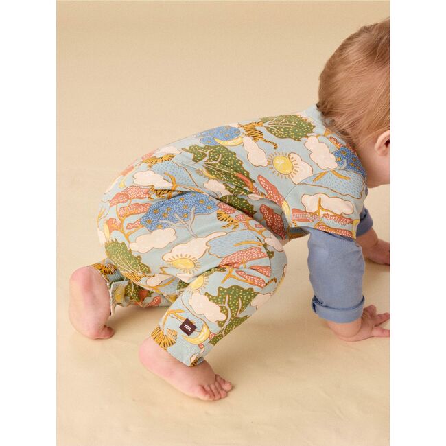 Layered Button-Up Baby Romper, Sun & Moon Folktale - Rompers - 4