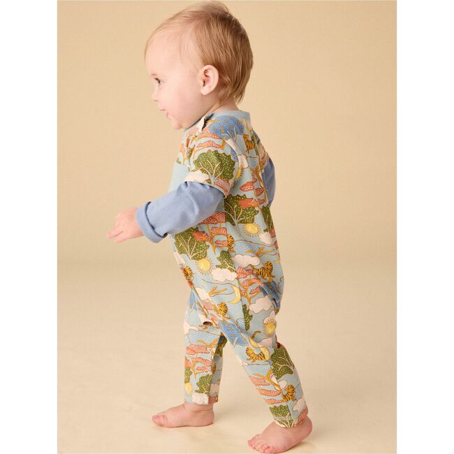 Layered Button-Up Baby Romper, Sun & Moon Folktale - Rompers - 6