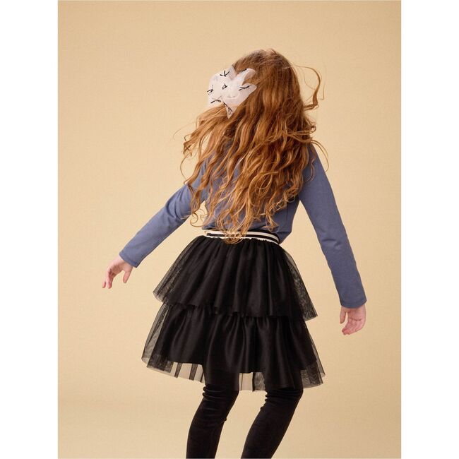 Tiered Tulle Skirt, Jet Black - Skirts - 5