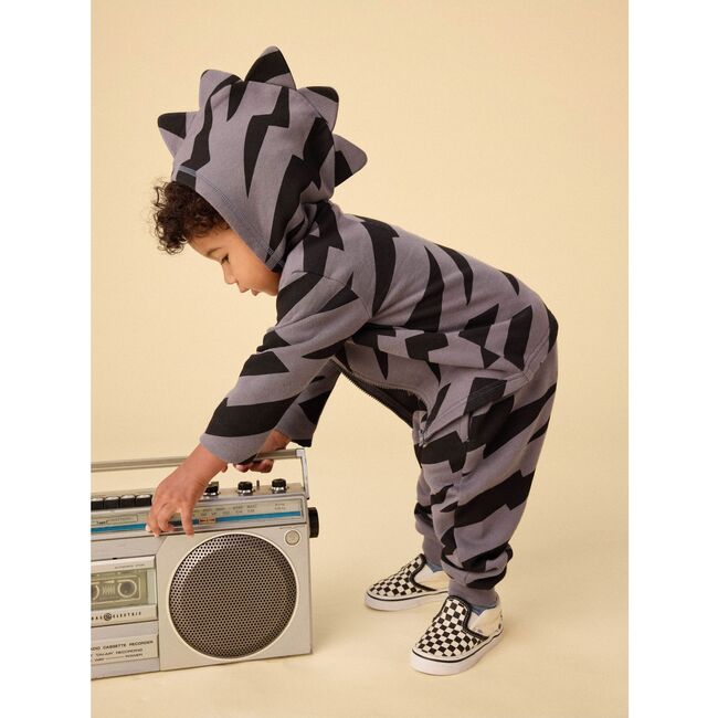 Spike Out Baby Hoodie, Lightning Stripes - Sweatshirts - 4