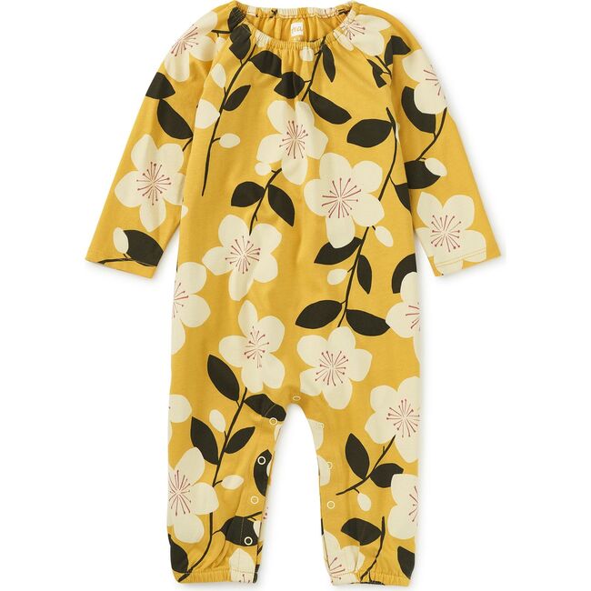 Raglan Baby Romper, Plum Blossom