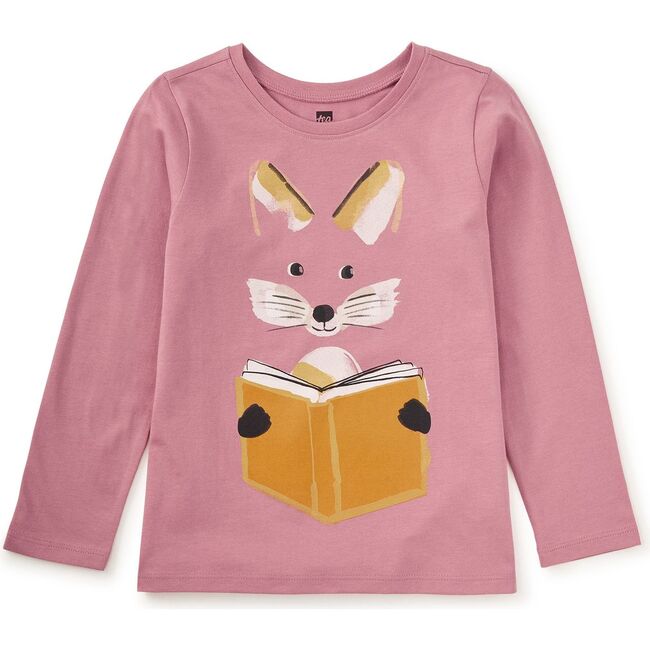 Reading Fox Double Sided Tee, Antique Rose