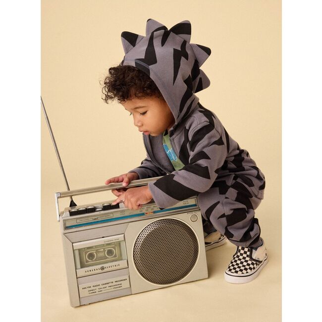 Spike Out Baby Hoodie, Lightning Stripes - Sweatshirts - 6