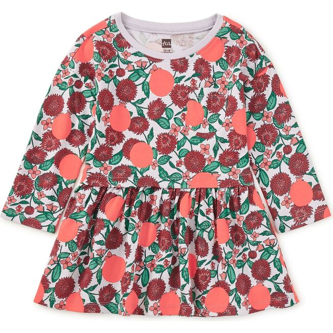 Printed Pocket Play Dress, Persimmon Dot Floral - Dresses - 2