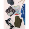 Printed Layered Sleeve Tee, Korean Pottery Dragon - T-Shirts - 2