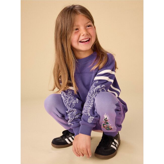 Sporty Dragon Sleeve Popover, Ultraviolet - Sweatshirts - 7