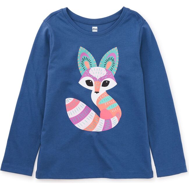 Fox Graphic Tee, Cobalt