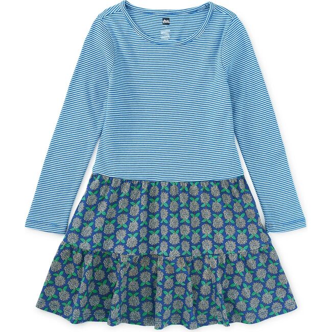 Tiered Skirted Twirl Dress, Hydrangeas