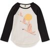 Flying Cranes Graphic Raglan T, Chalk - T-Shirts - 1 - thumbnail
