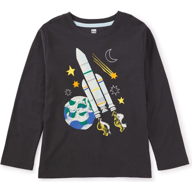 Glowing Rocket Graphic Tee, Pepper