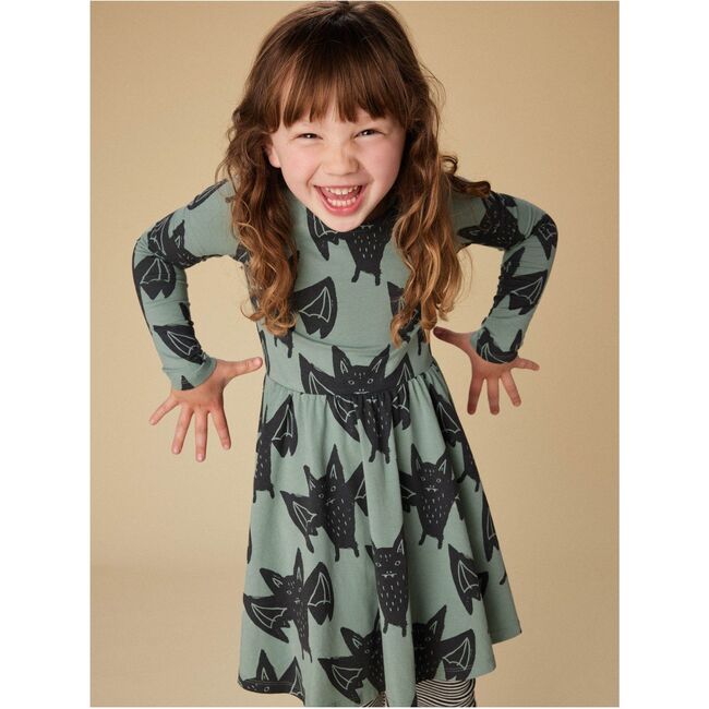Printed Ballet Dress, Fly By Night Bats - Dresses - 3