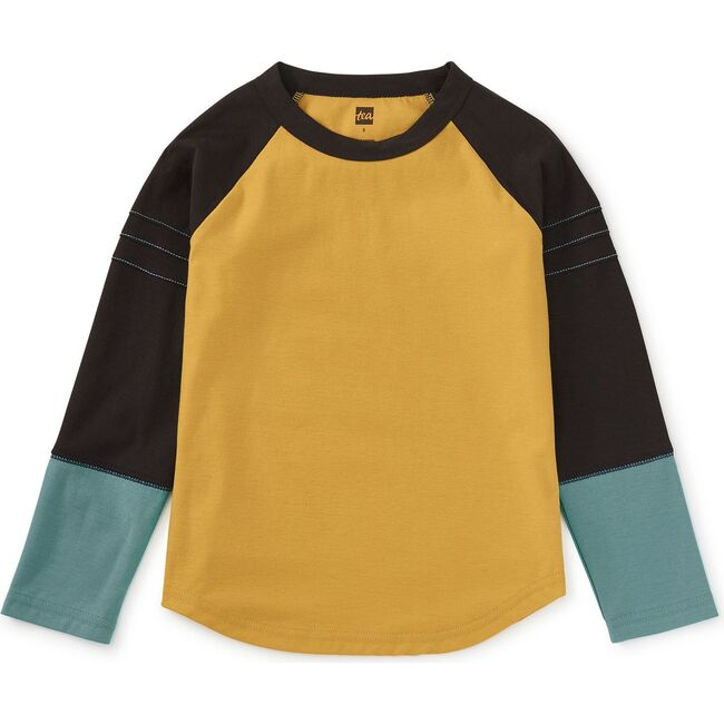 Explorer Colorblock Raglan Top, Acacia