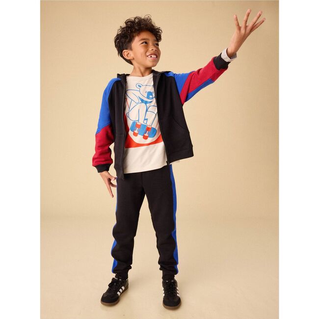 Skater Moon Bear Layered Tee, Birch - T-Shirts - 5