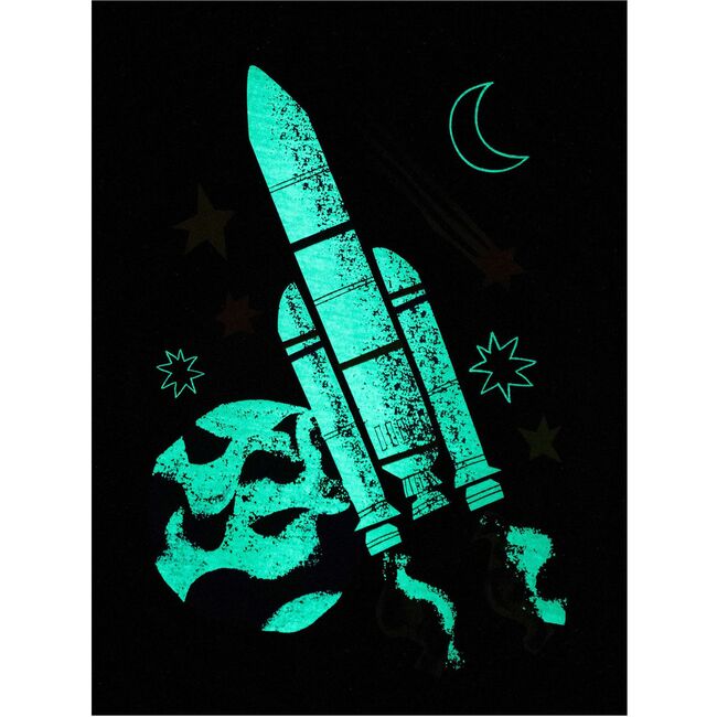 Glowing Rocket Graphic Tee, Pepper - T-Shirts - 2
