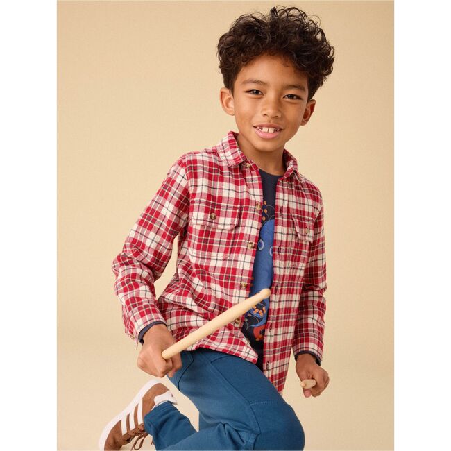 Flannel Button Up Shirt, KORBP203 - Button Downs - 4