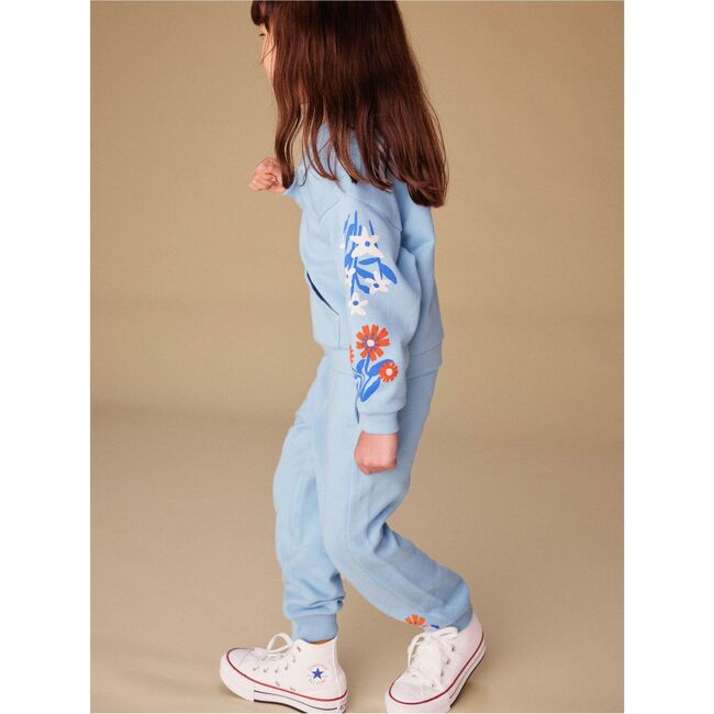 Floral Sleeve Kanga Popover, SCENIC BLUE - Sweatshirts - 5