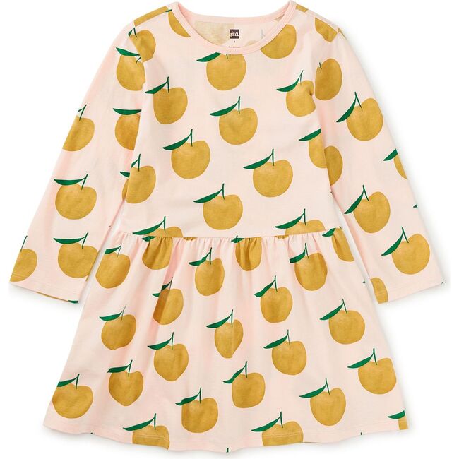 Long Sleeve Skirted Dress, Asian Pear