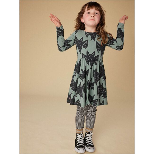 Printed Ballet Dress, Fly By Night Bats - Dresses - 5