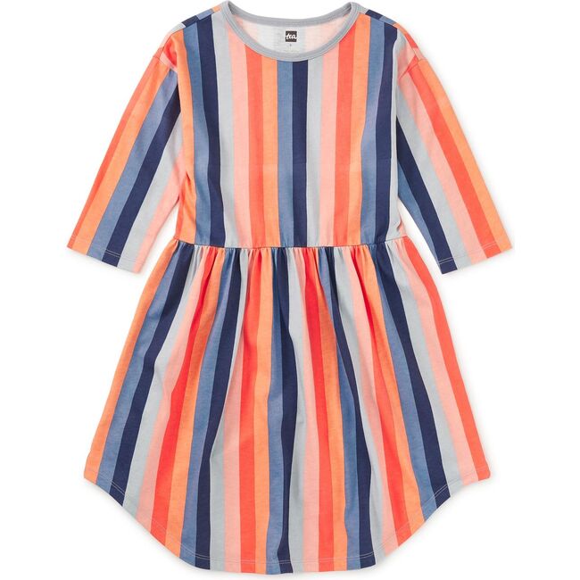 Long Sleeve Midi Dress, PEARL BLUE