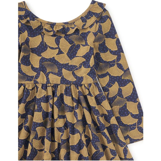 Ruffle Collar Ballet Dress, Gingko Leaf & Dot - Dresses - 2