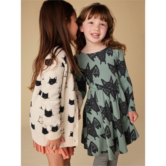 Printed Ballet Dress, Fly By Night Bats - Dresses - 6