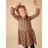 Long Sleeve Skirted Dress, Leopard Dots - Dresses - 3