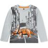 Dino in Seoul Graphic Tee, PEARL BLUE - T-Shirts - 1 - thumbnail