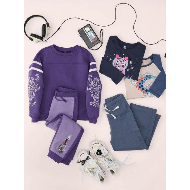 Dragon Graphic Raglan Tee, Rosada - T-Shirts - 4