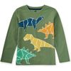 Dino Friends Graphic Tee, Stem - T-Shirts - 1 - thumbnail