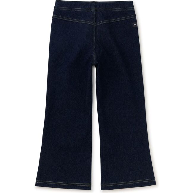 Denim-Like Flare Pants, Dark Wash - Pants - 2