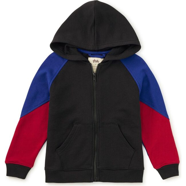 Colorblock Hoodie, Jet Black