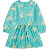 Blouson Sleeve Pocket Dress, Red Crowned Crane - Dresses - 1 - thumbnail