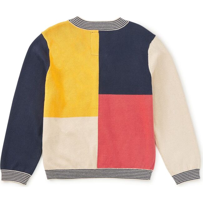 Colorblock Sweater Cardigan, Almond - Cardigans - 3