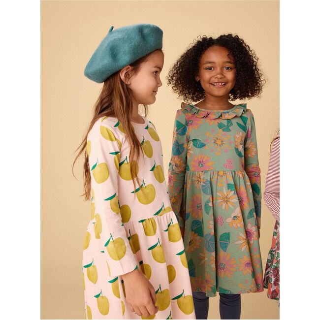 Long Sleeve Skirted Dress, Asian Pear - Dresses - 7