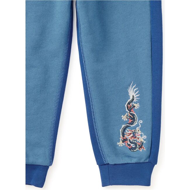 Colorblock Dragon Joggers, Galactic Blue - Sweatpants - 2