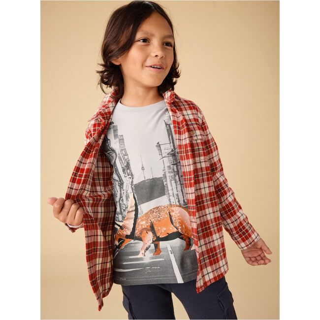 Dino in Seoul Graphic Tee, PEARL BLUE - T-Shirts - 4