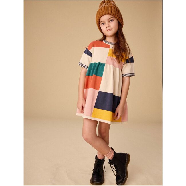 Colorblock Sweater Dress, Almond - Dresses - 4