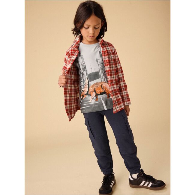 Dino in Seoul Graphic Tee, PEARL BLUE - T-Shirts - 5