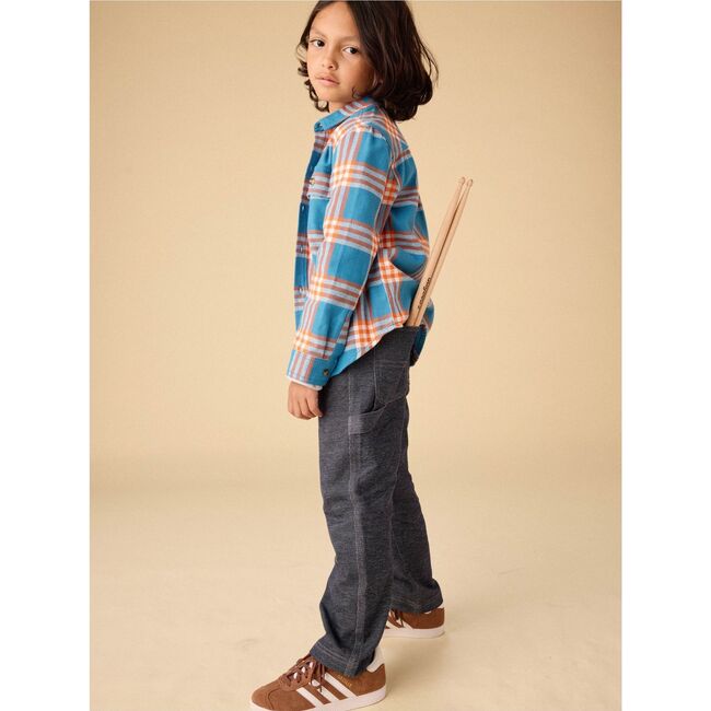 Denim-Like Carpenter Pants, Indigo - Pants - 4