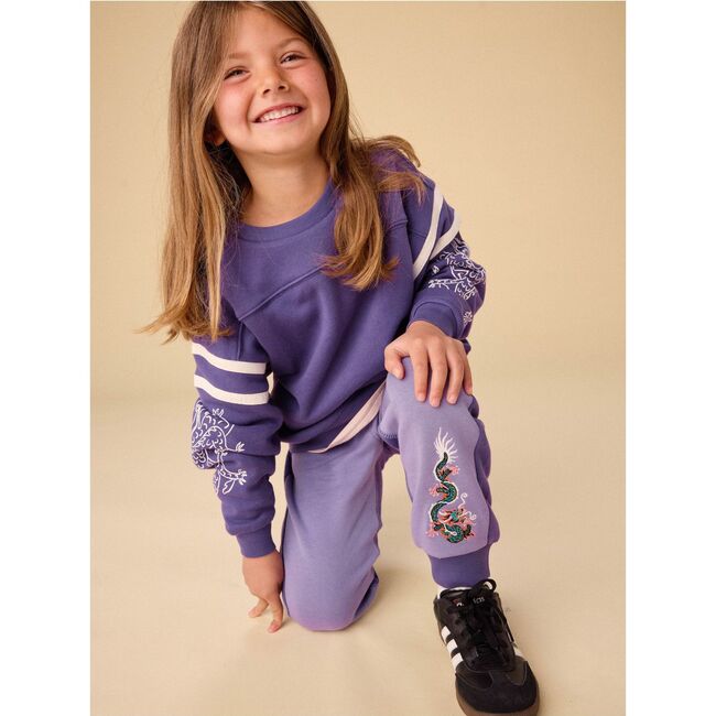 Colorblock Dragon Joggers, Ultraviolet - Sweatpants - 4