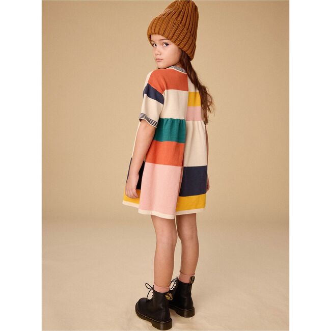 Colorblock Sweater Dress, Almond - Dresses - 5