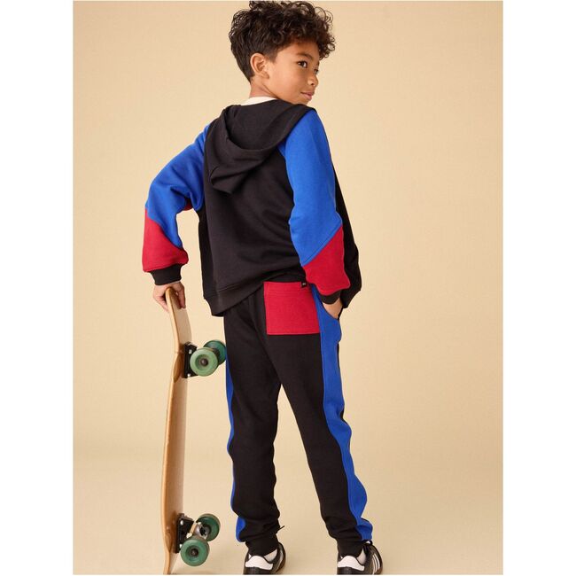 Colorblock Hoodie, Jet Black - Sweatshirts - 6