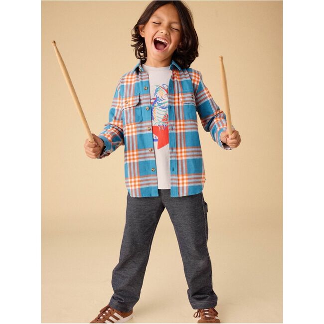 Denim-Like Carpenter Pants, Indigo - Pants - 6