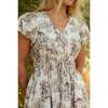 Zaza Midi Dress in Brown Toile - Dresses - 3