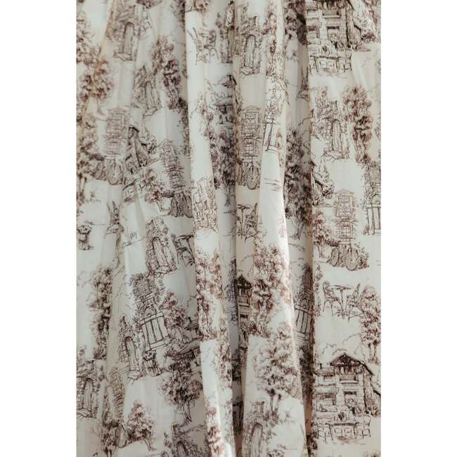 Zaza Midi Dress in Brown Toile - Dresses - 4