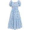 Mae Dress in Blue Floral Stamp - Dresses - 1 - thumbnail