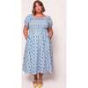 Mae Dress in Blue Floral Stamp - Dresses - 2